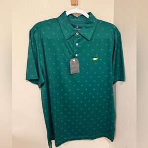 Masters Tech Polo - Evergreen with Logo